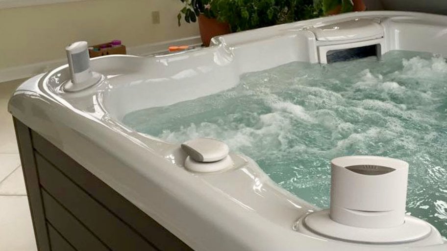 Hot Springs Spa portable hot tub installed inside